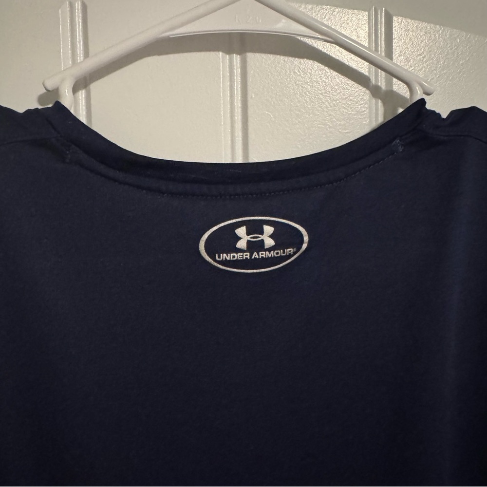 Under Armour Men’s Medium Dark Blue Short Sleeve HeatGear T-Shirt - Picture 5 of 8